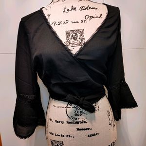Wrap top crop top